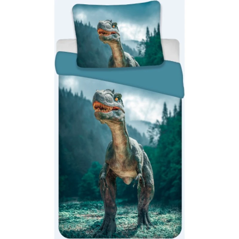 Dinosaur sengetøj 140x200 cm – Raptor i 100% bomuld