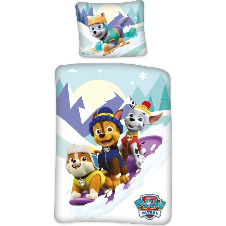 Paw Patrol junior sengetøj 100x140 cm – Snow, 100% bomuld
