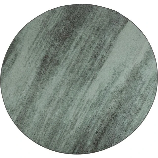 Rundt tæppe Kristina Ø160 cm - Grøn stonewashed, skridsikker
