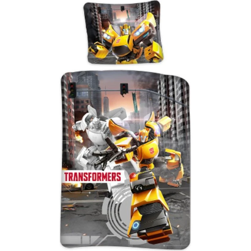 Transformers sengetøj 140x200 cm – Bumblebee & Jazz, 100% bomuld
