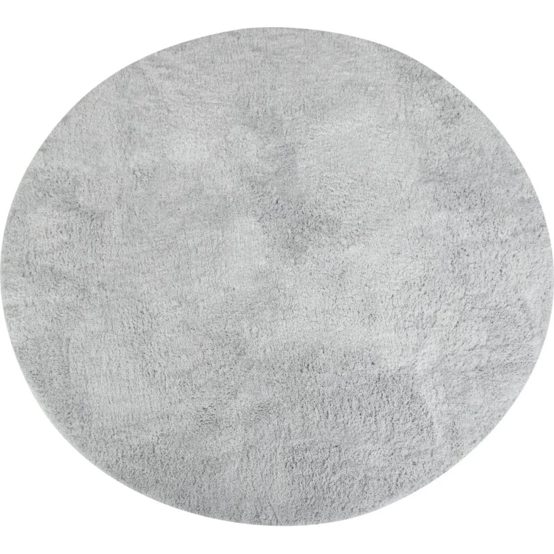 Rundt ryatæppe Ø160 cm - Lys grå, skridsikker - Nordstrand