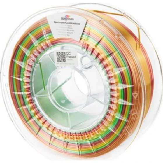 Spectrum 3D PLA Silk Rainbow Fusion Filament 1.75mm 1kg