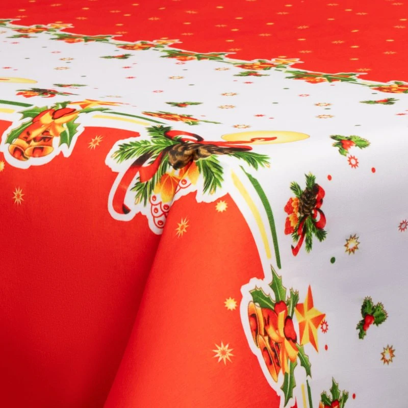 Tekstil voksdug 140 cm x 30 m – Julelys, akrylbelægning