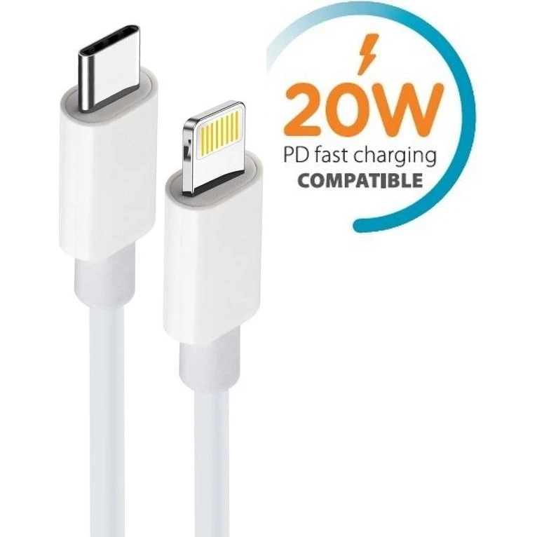 2-pak iPhone Lightning til USB-C Hurtigopladningskabel, 1m