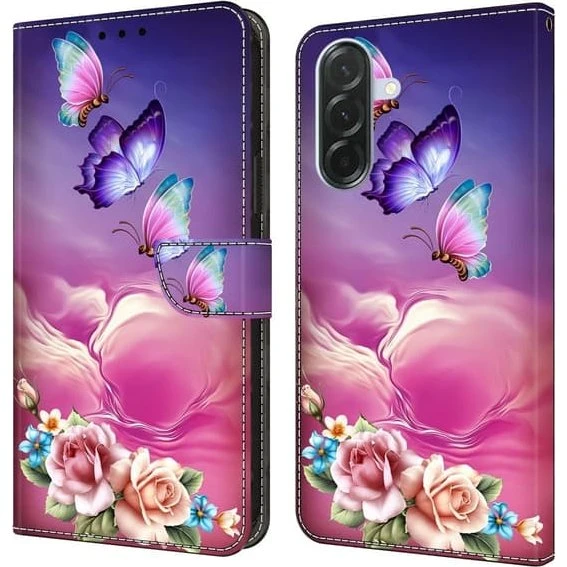 Samsung Galaxy A16 5G/4G Etui med Pung - Blomster & Sommerfugl