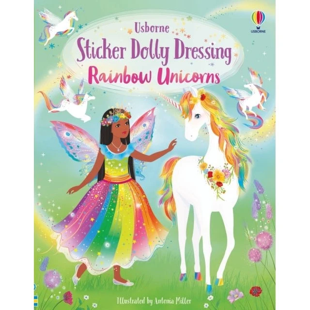 Sticker Dolly Dressing Rainbow Unicorns - Fiona Watt