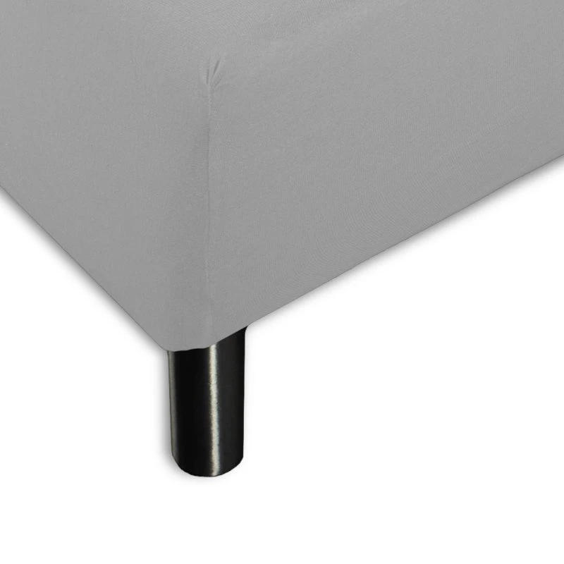 Stræklagen 160x200 Økologisk bomuld - Lysegrå 35 cm