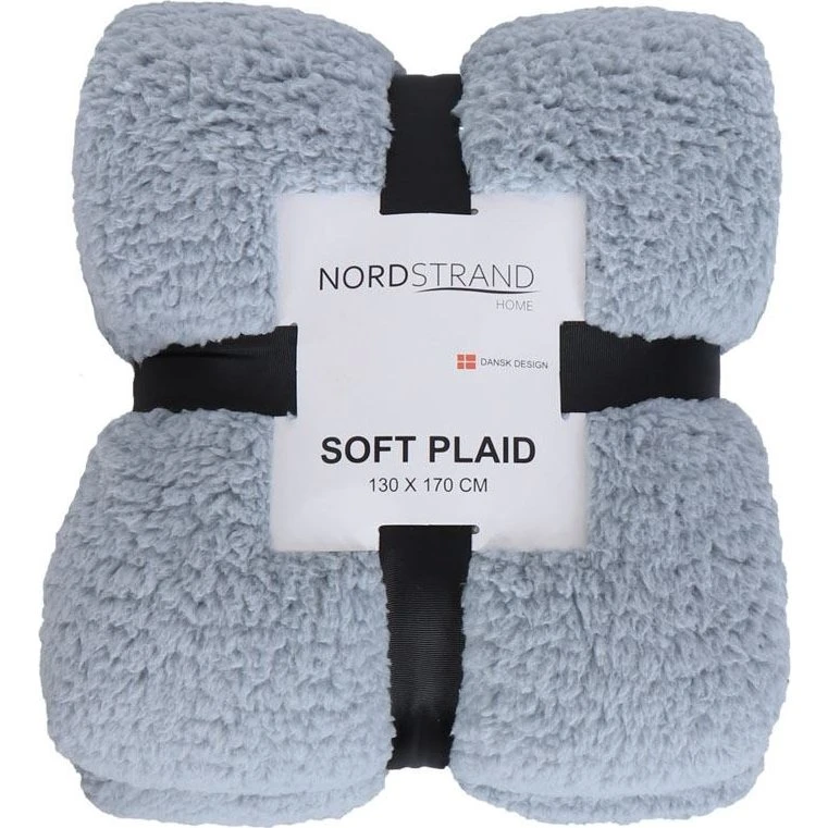 Nordstrand Teddy Fleece Plaid 130x170 cm - Blå