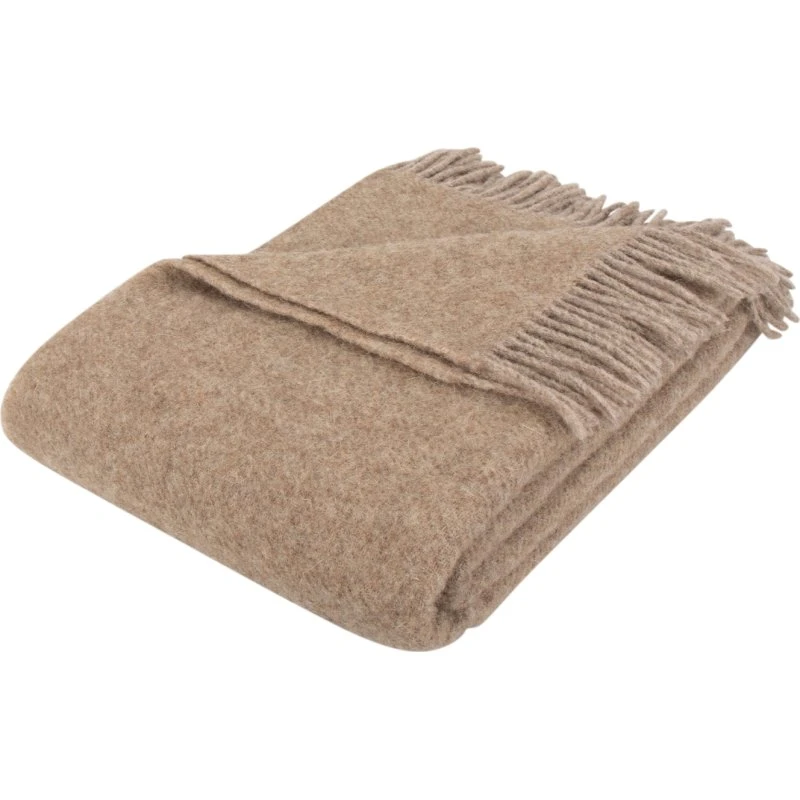 Nordstrand Home uldplaid 130x200 cm – 100% ny uld, sand