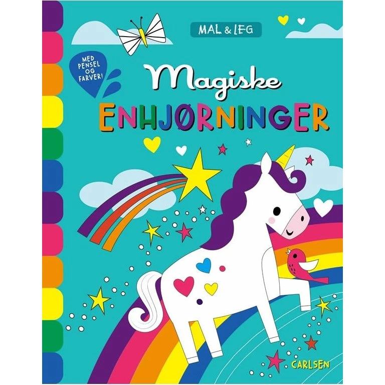 Mal og leg: Magiske enhjørninger - Kreativt malesæt