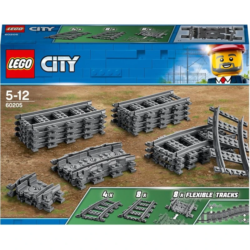 LEGO City Skinner – 20 dele til togbaner (5-12 år)