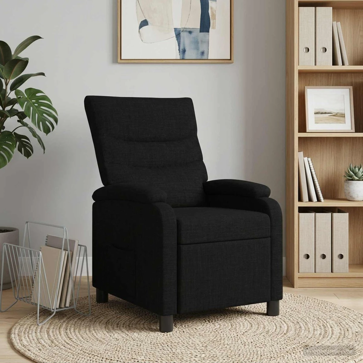 vidaXL Recliner Sort Stof