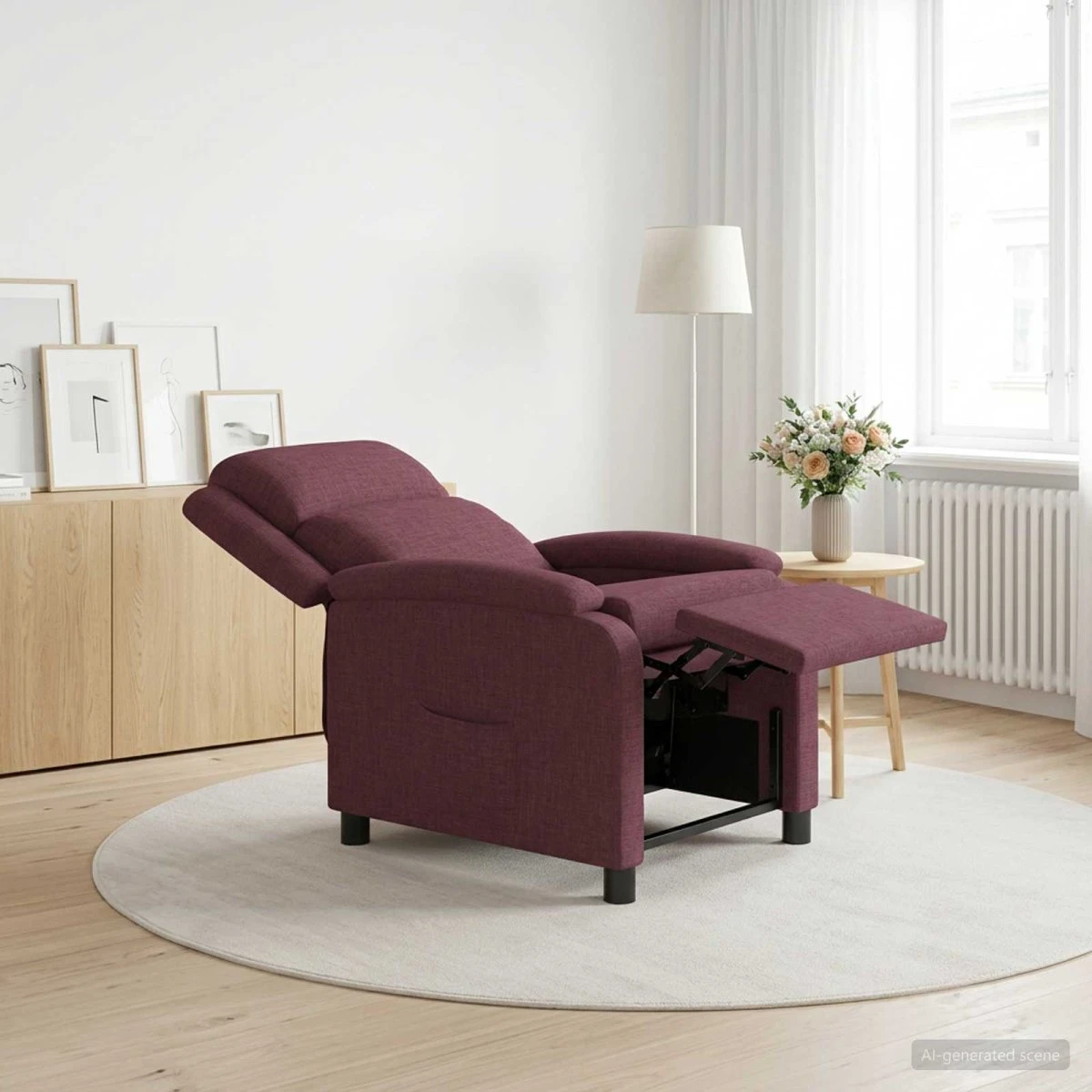 vidaXL Recliner Lilla Stof - Justerbar Lænestol