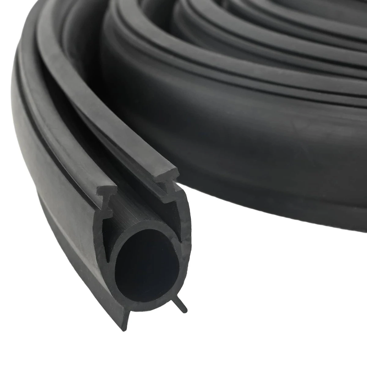 vidaXL Garage Dør Tætning Sort 41 x 33 mm 3 m PVC