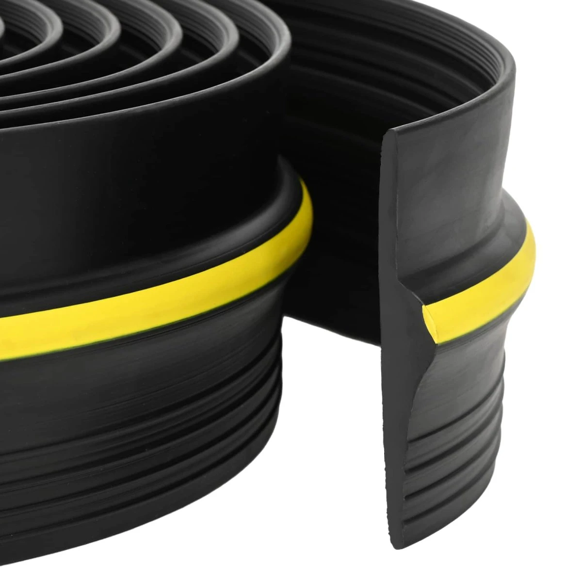vidaXL Garagegulvforsegling Sort/Gul 12 x 90 mm 2 m PVC