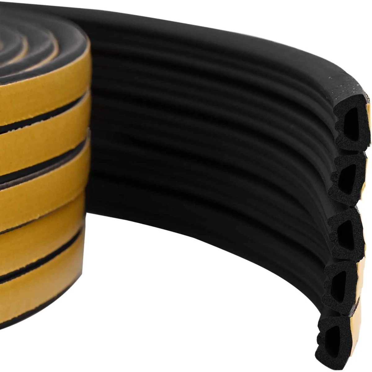 vidaXL Selvklæbende EPDM-skum tætningsbånd, Sort, 10 x 6 mm, 25 m