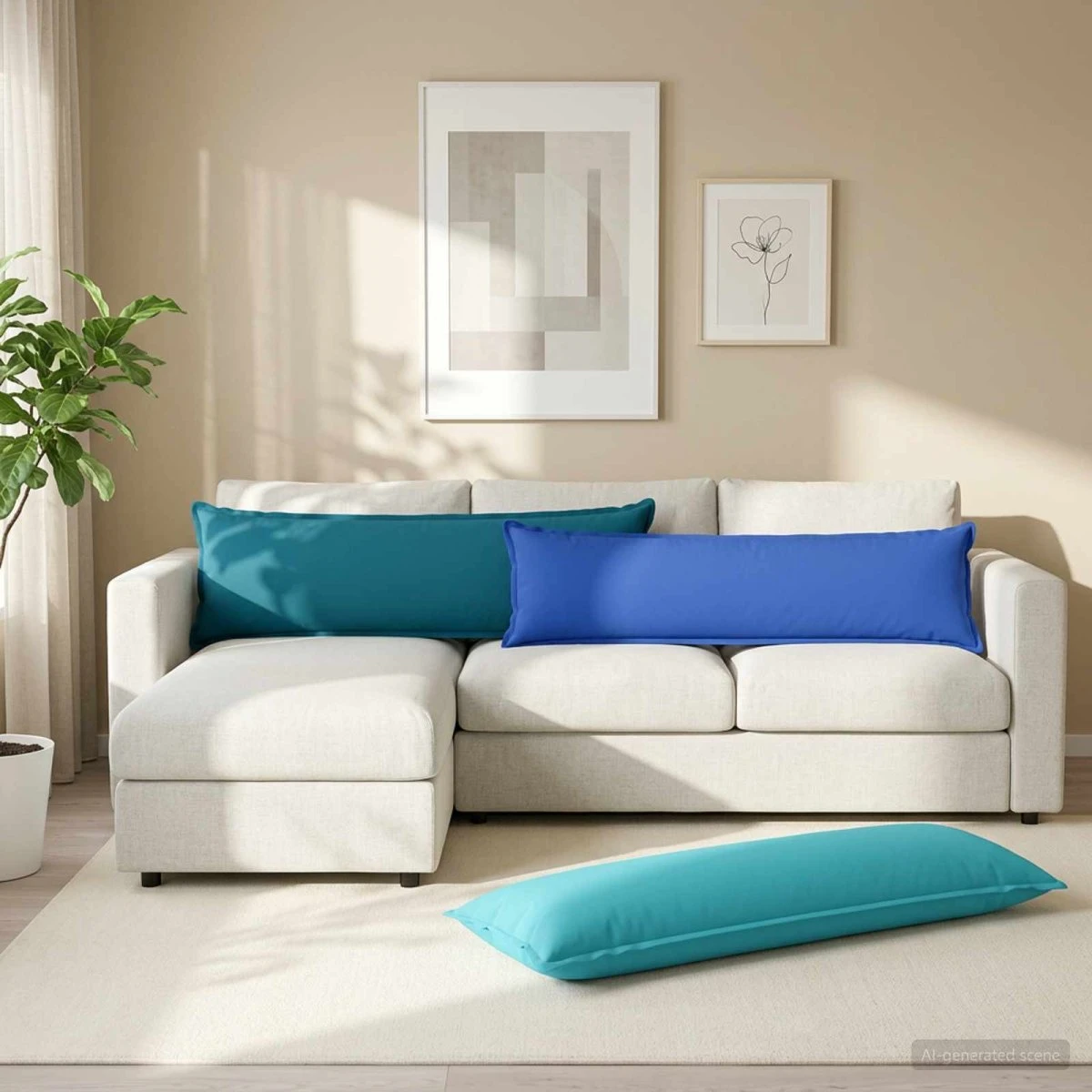 vidaXL HOUTEN Pudebetræk 2 stk. - Turkis, 40 x 145 cm