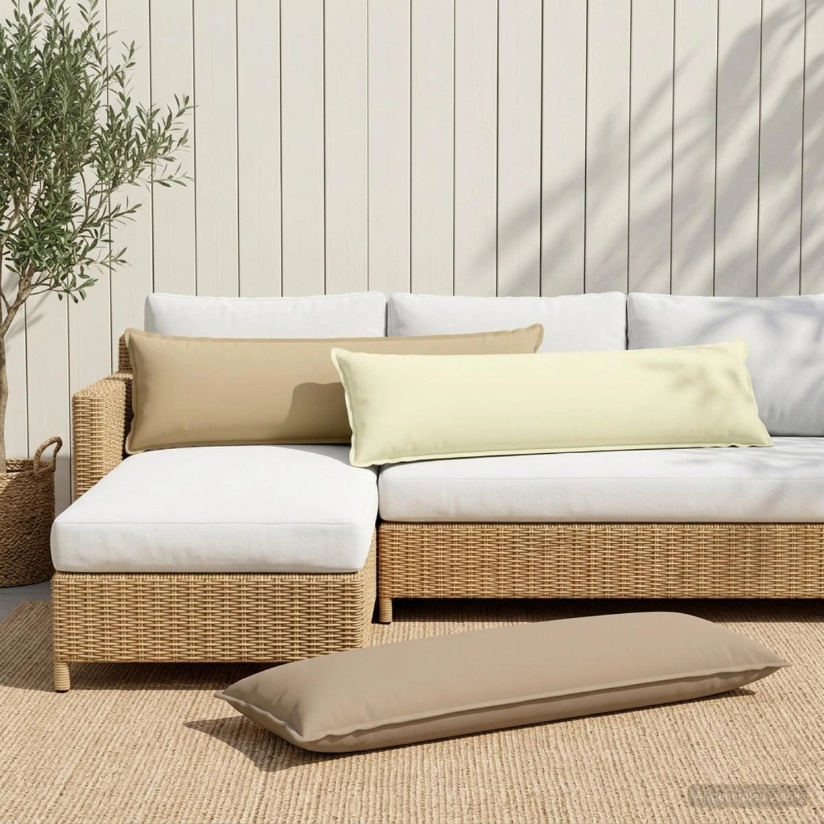 vidaXL HOUTEN Pudebetræk Gråbrun 40 x 145 cm