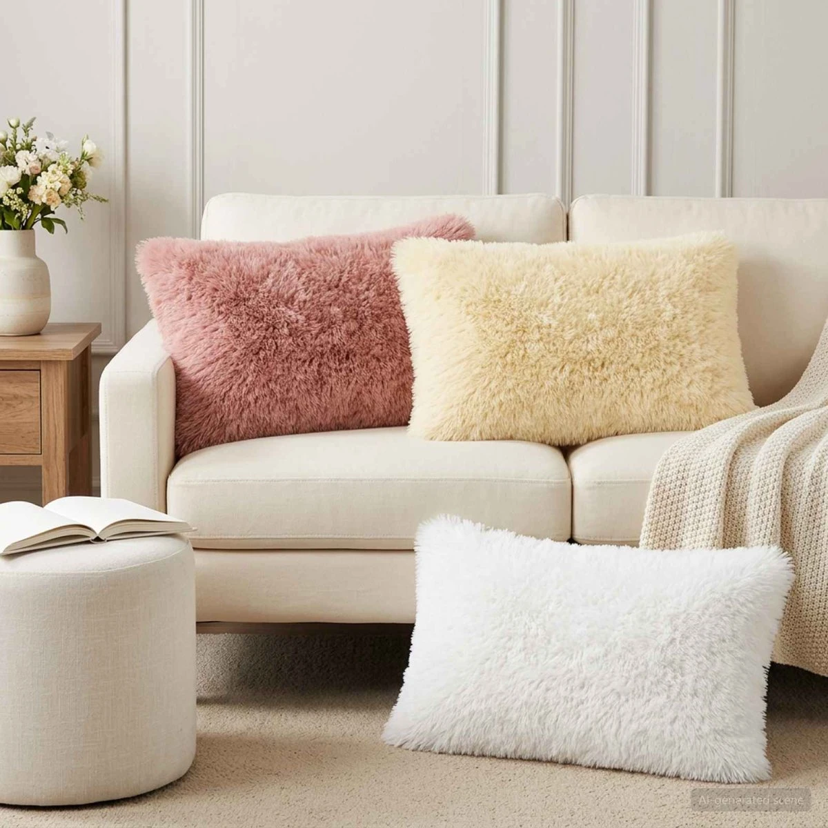 vidaXL HEERLEN Pudebetræk 6 stk. Lyserød 50 x 80 cm PV Fleece
