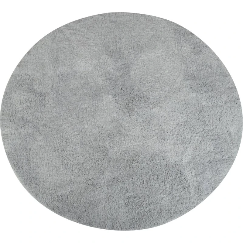 Rundt ryatæppe Ø160 cm - Grå, skridsikker (Lunar Rock)