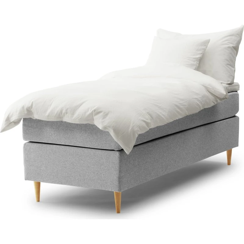 Kontinentalseng 90x200 Excellent Deluxe – 7 zoner, lysegrå