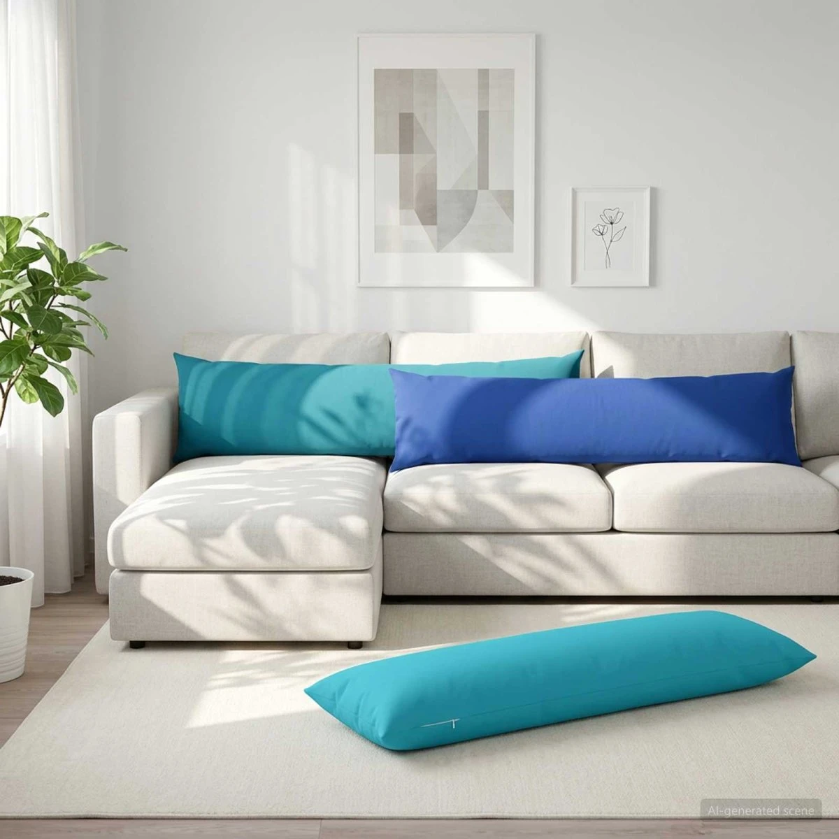 vidaXL HEERLEN Pudebetræk 2 stk - Kongelig blå 40 x 145 cm