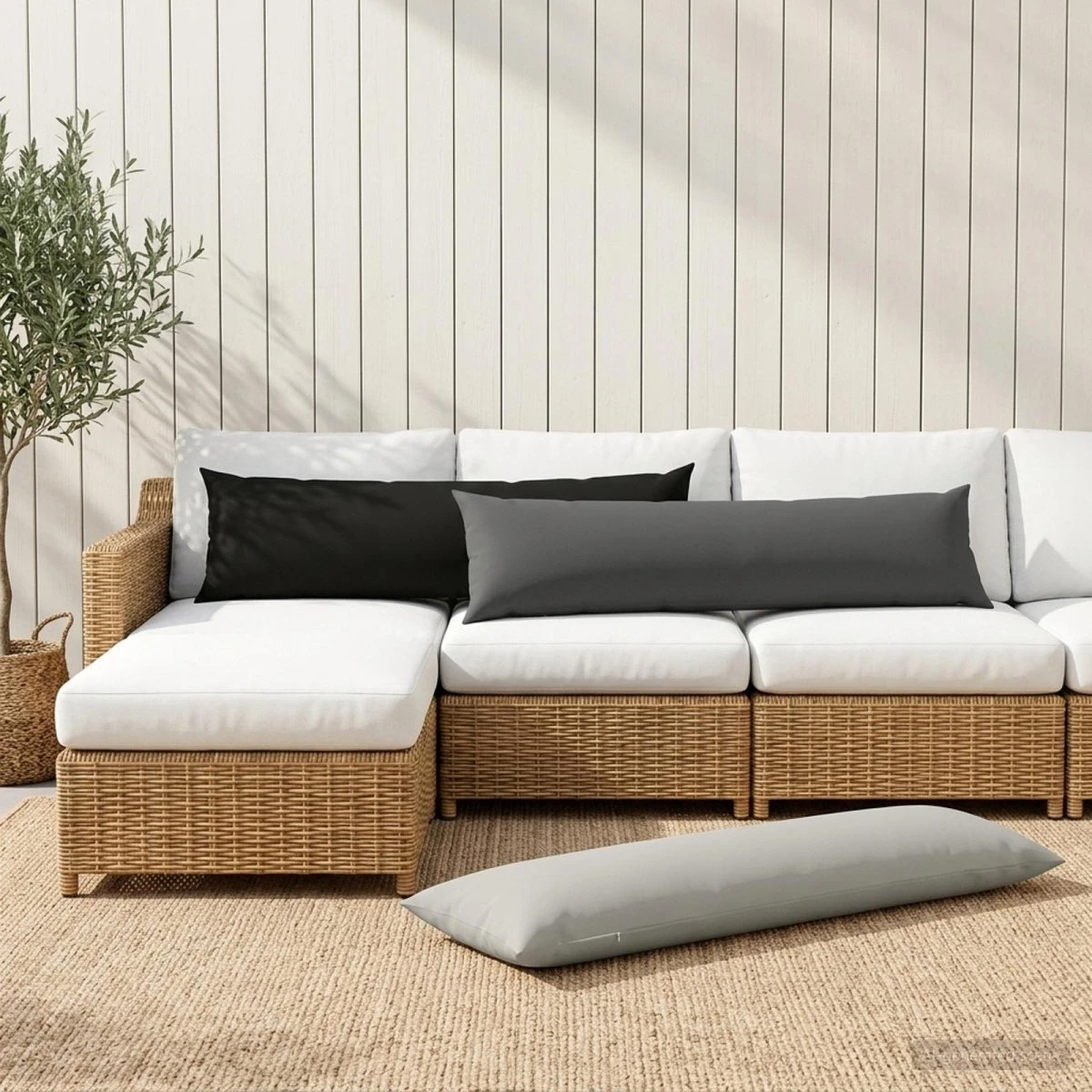vidaXL HEERLEN Pudebetræk Grå 40 x 145 cm