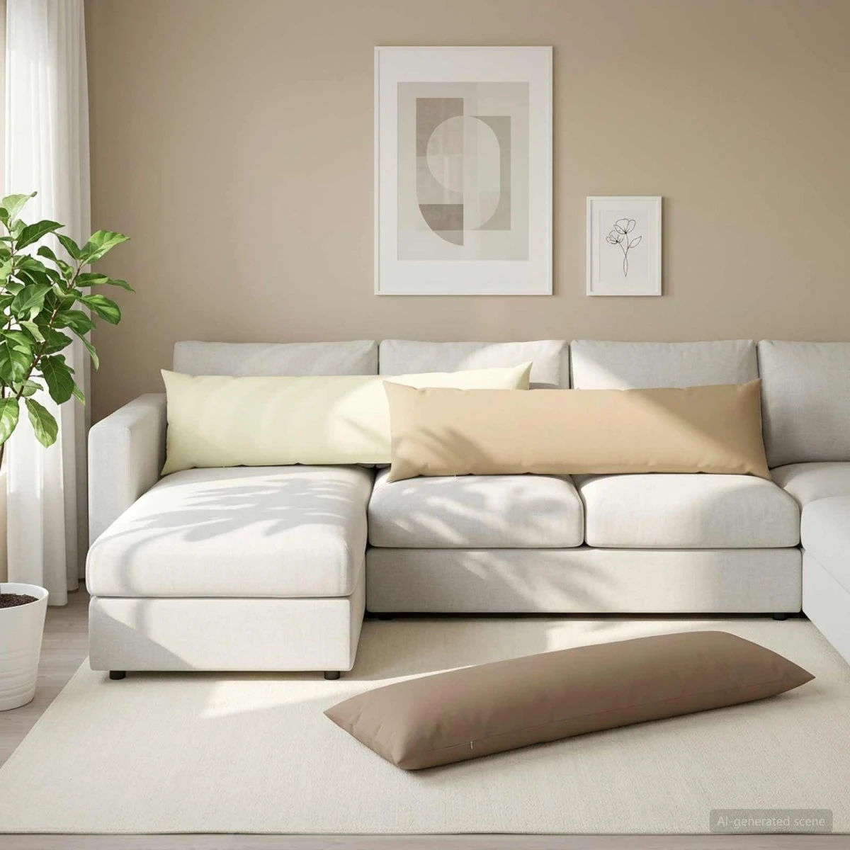 vidaXL HEERLEN Pudebetræk Beige 40 x 145 cm
