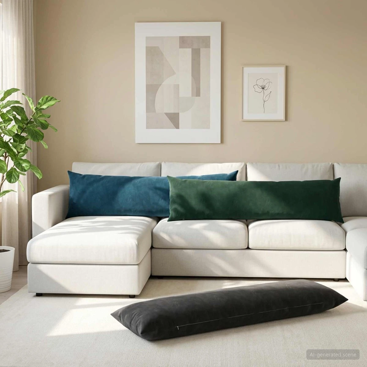 vidaXL HEERLEN Pudebetræk 2 stk. Blå Fløjl 40 x 145 cm