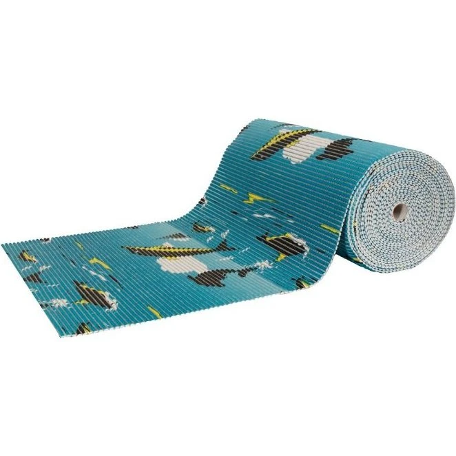 Skridsikker bademåtte 65 cm – På metermål, delfinprint