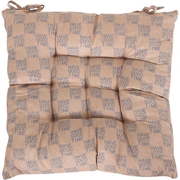 Stolehynde 35x35x6 cm – blød havehynde med tekst