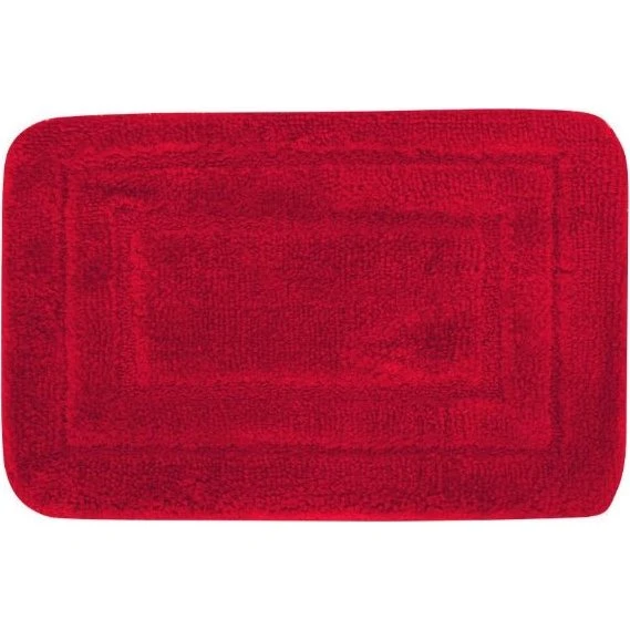 Rød bademåtte 60x40 cm – blød med skridsikkert underlag