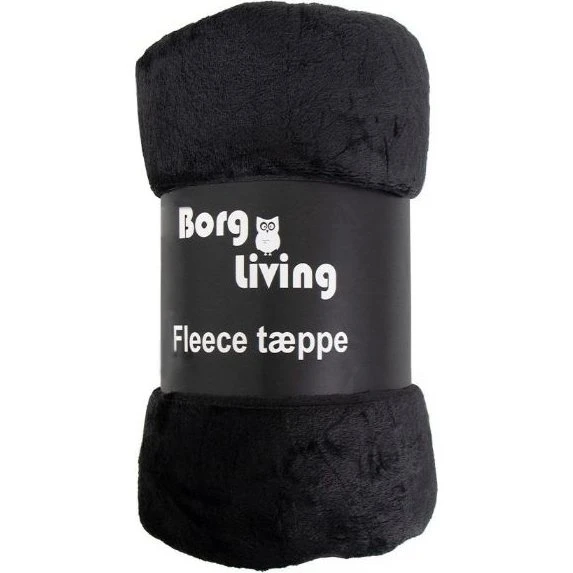 Borg Living fleece tæppe 150x200 cm – sort