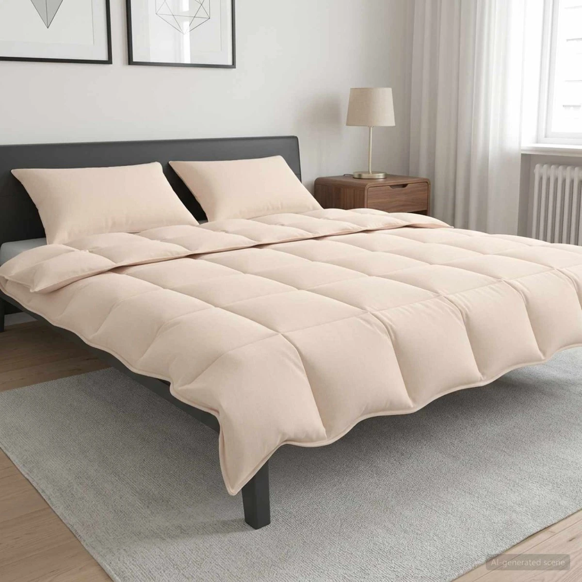 vidaXL Dynesæt 2 stk. 200 x 220 cm med Kapok Fiber - Beige