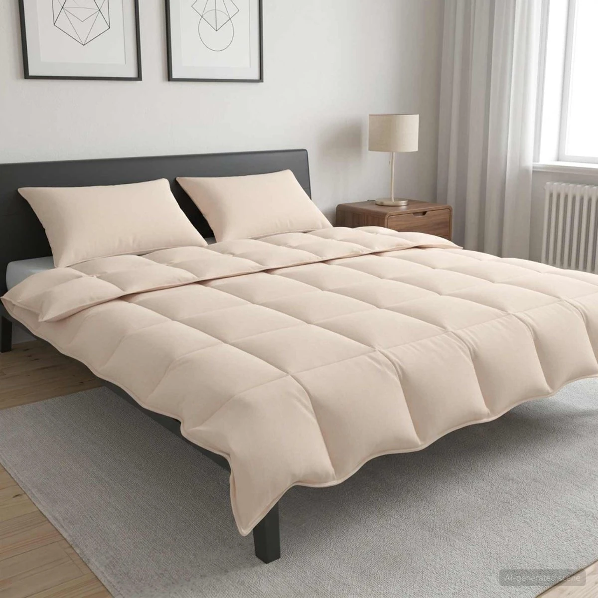 vidaXL Dyne- og pudesæt 260 x 220 cm Kapok Beige