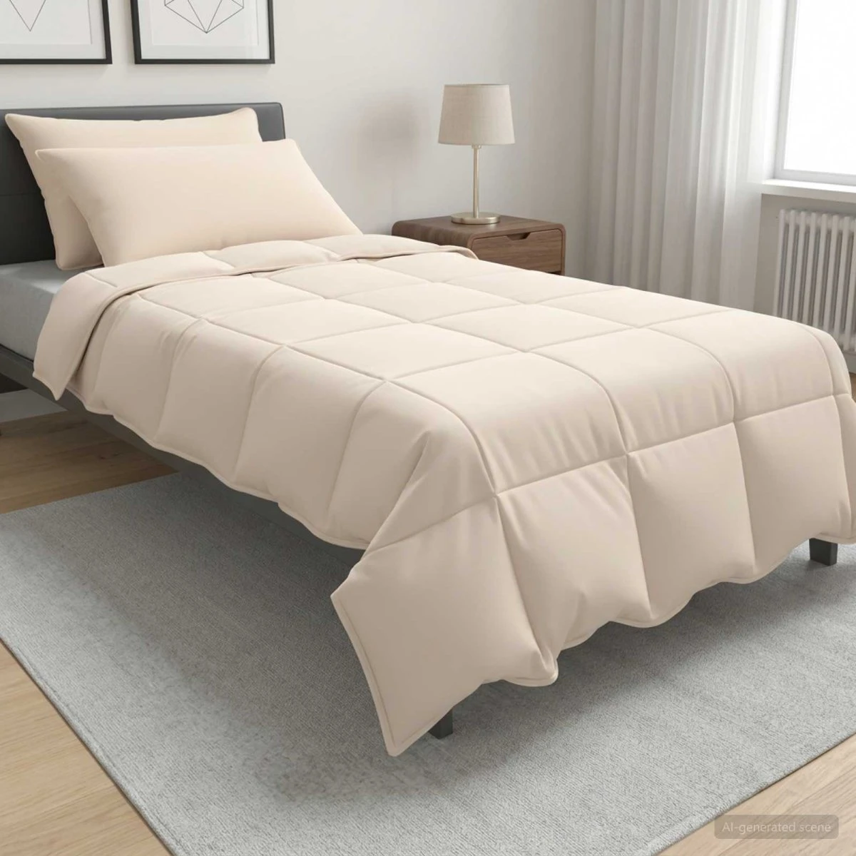 vidaXL Dynesæt 2 stk. 155x220 cm med Kapokfibre - Beige