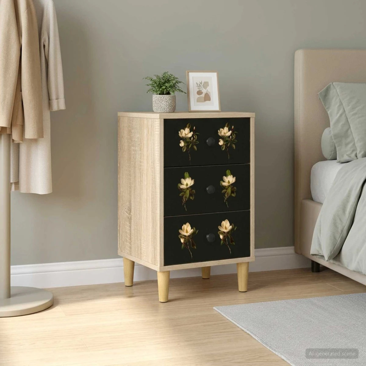 vidaXL Natskab BREMEN Sonoma-eg 36 x 33 x 60 cm