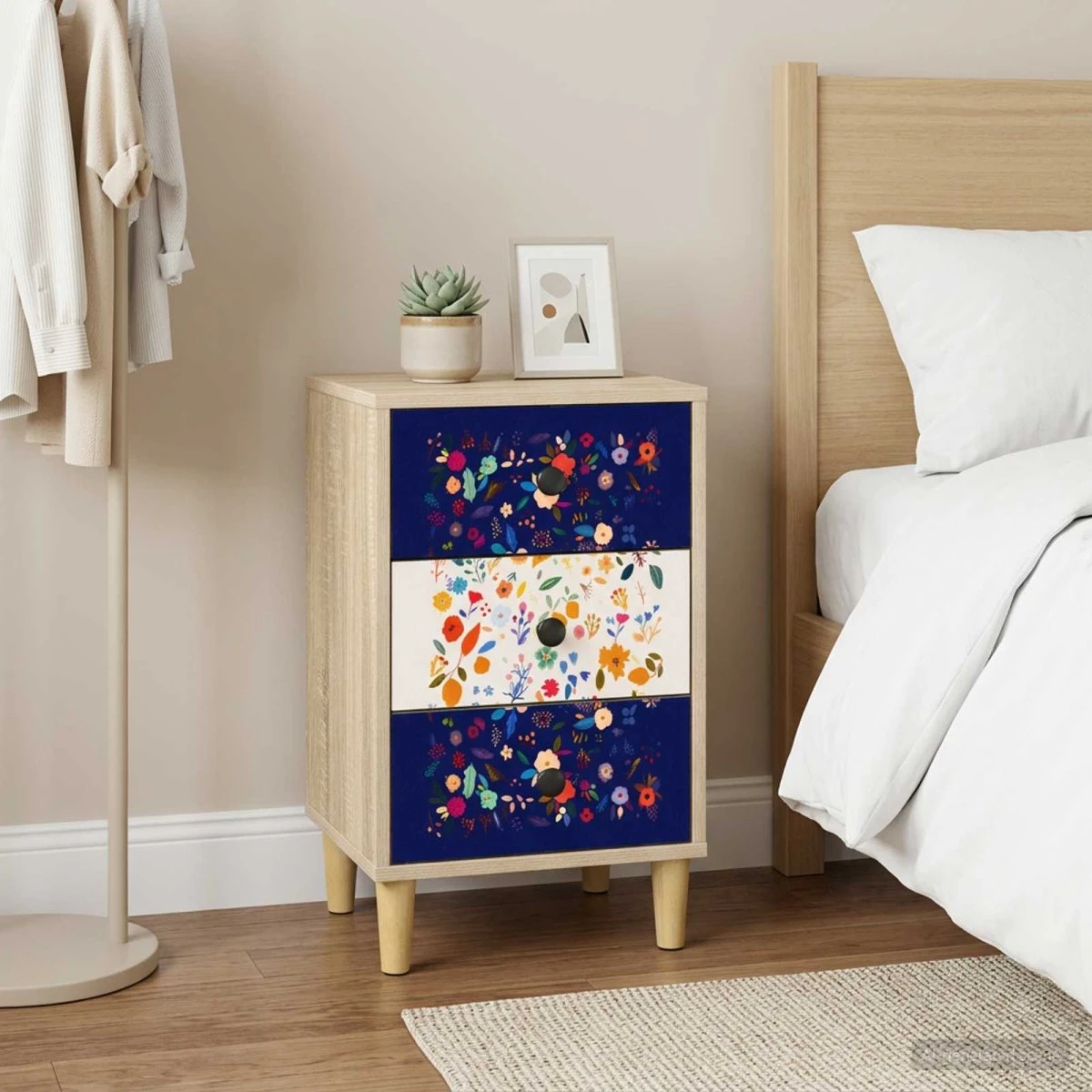 vidaXL Mainz Sengeborde 2 stk. - Sonoma-eg - 36 x 33 x 60 cm