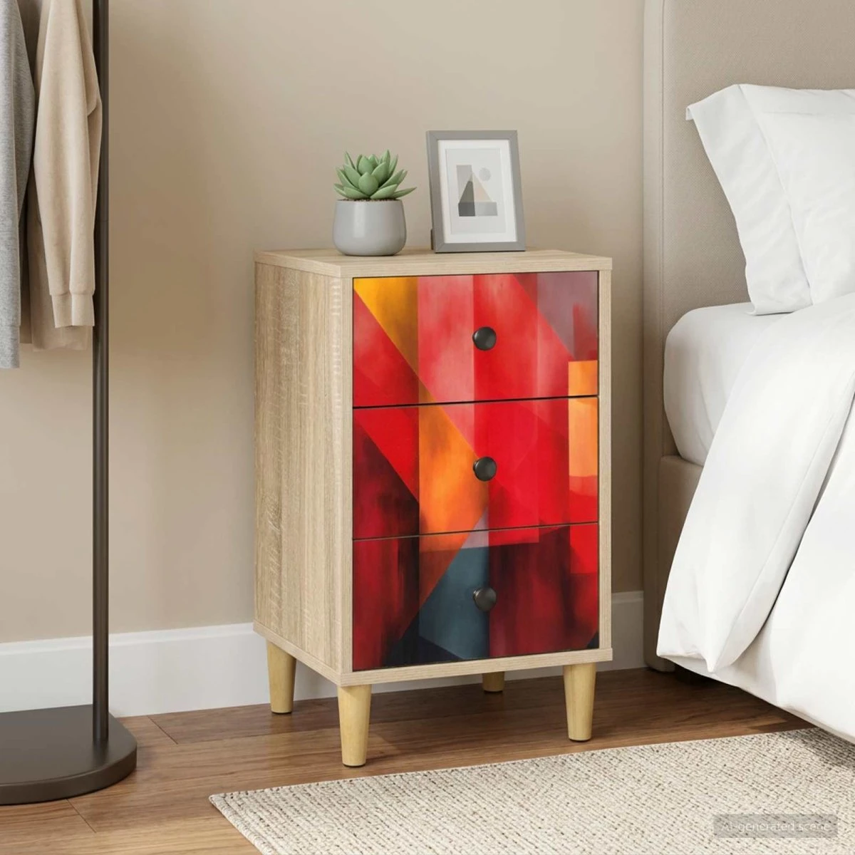 vidaXL Natskab HEESCH Sonoma-eg 36 x 33 x 60 cm