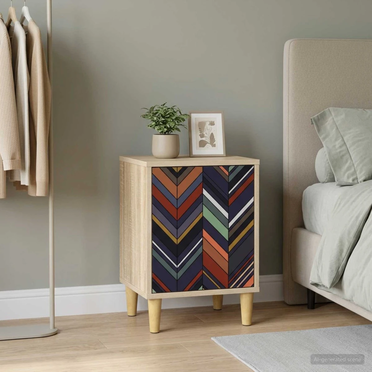 vidaXL Natskab OMMEN Sonoma-eg 36 x 33 x 50 cm