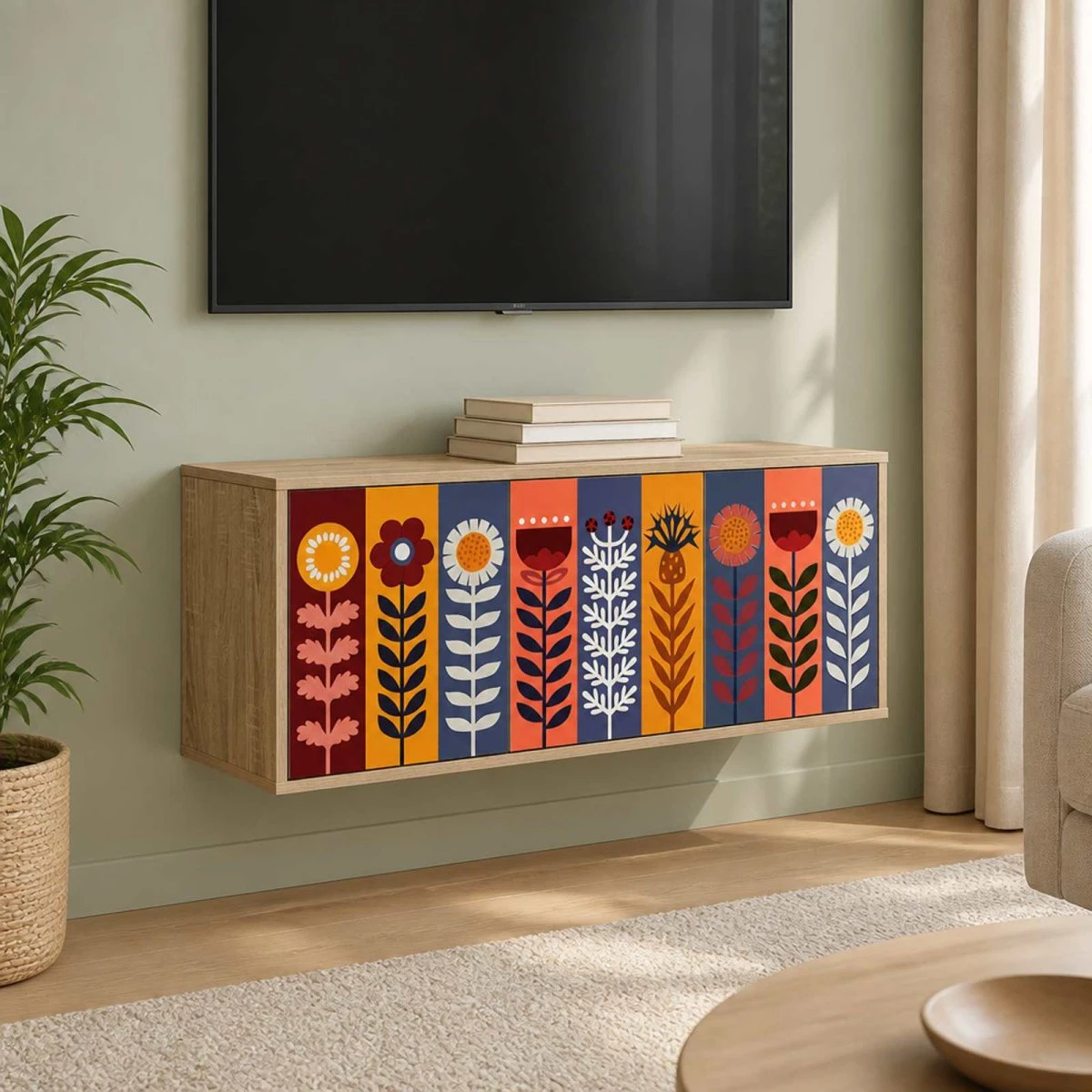 vidaXL Væghængt TV-skab ESSEN 102x33x40 cm Sonoma-eg