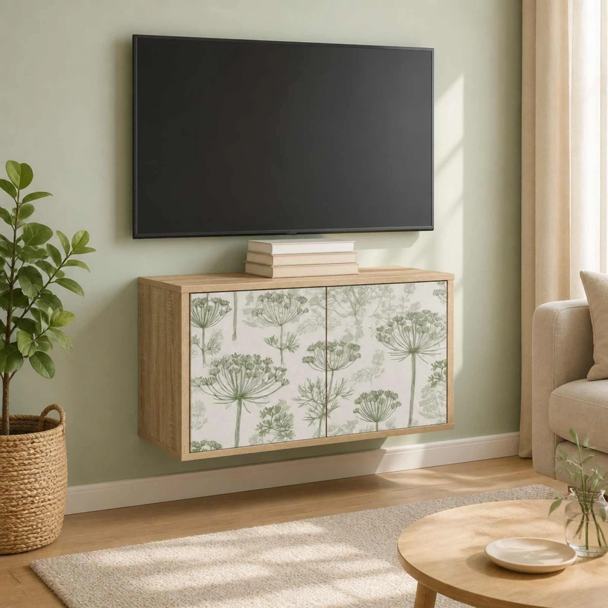 vidaXL Væghængt TV-skab GOTHA 69x33x40 cm i Sonoma-eg