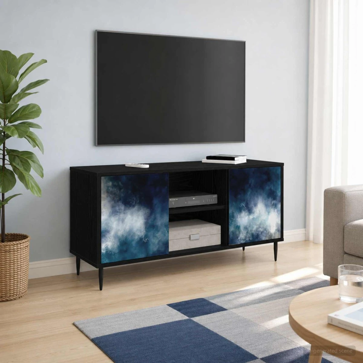 vidaXL TV-skab RAALTE 102 x 33 x 51 cm Sort Eg