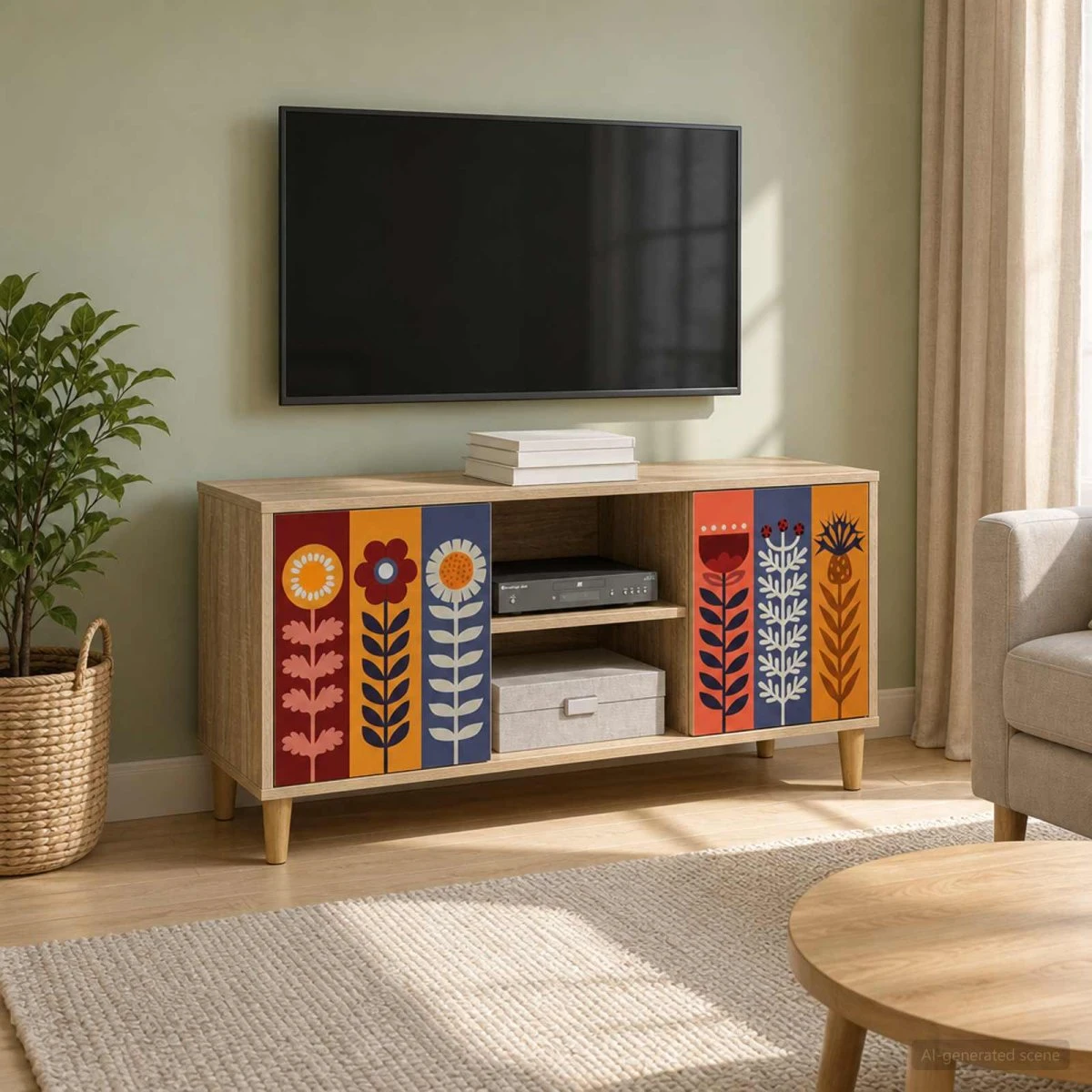 vidaXL TV-skab ESSEN 102x33x50 cm Sonoma-eg