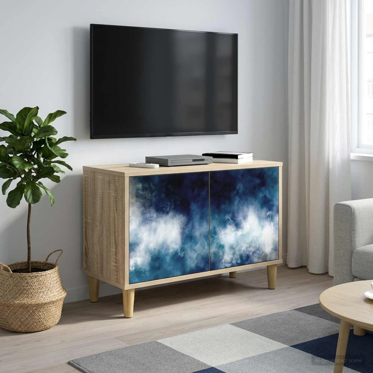 vidaXL TV-skab RAALTE 69x33x50 cm i Sonoma-eg