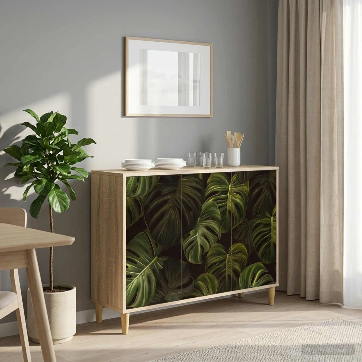 vidaXL Sideboard ELBURG Sonoma-eg 102 x 33 x 75 cm
