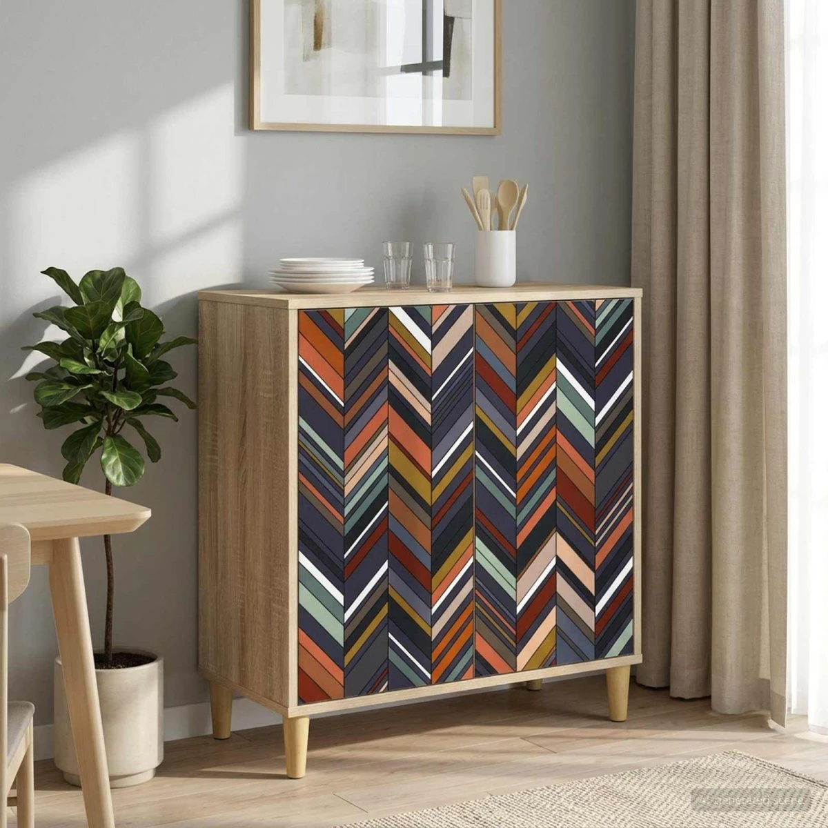 vidaXL Sideboard OMMEN Sonoma-eg, 69 x 33 x 75 cm