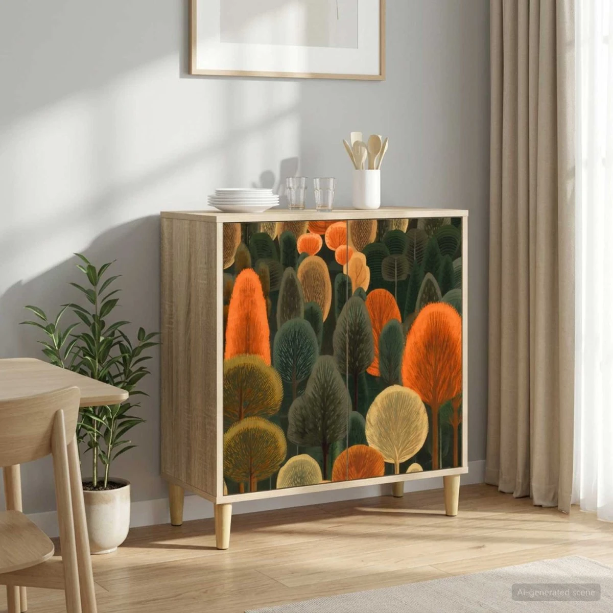 vidaXL Sideboard ZAANDAM Sonoma-eg, 69 x 33 x 75 cm
