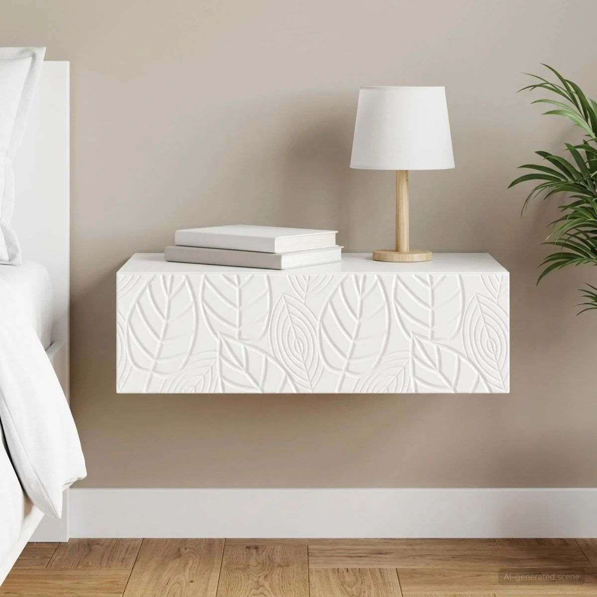 vidaXL Væghængt Sideskab 59 x 34,5 x 17 cm - Hvid Højglans