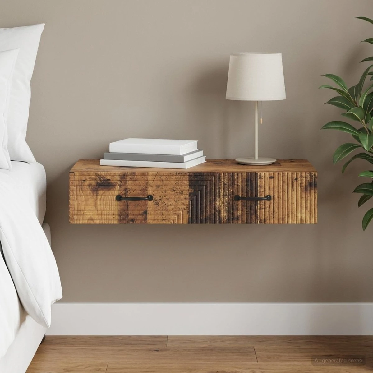 vidaXL Væghængt Sideskab 87,5 x 34,5 x 17 cm - Konstrueret træ